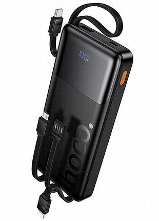 Портативное зу power bank hoco j156 founder 22.5w+pd20w with 4 cables 10000 mah black
