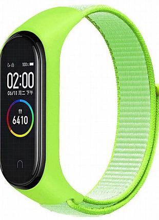 Ремешок nylon new для xiaomi mi band 3/4/5/6/7 light green