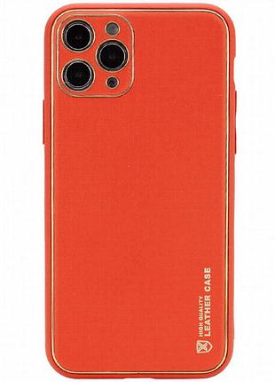 Кожаный чехол xshield для apple iphone 11 pro (5.8") красный / red