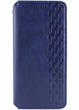 Кожаный чехол-книжка getman cubic (pu) для xiaomi poco f5 pro синий