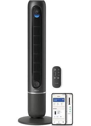 Вентилятор philips колонный series 7000, 30вт, пульп ду, режим " бриз", сенсорный дисплей, таймер, темно-серый