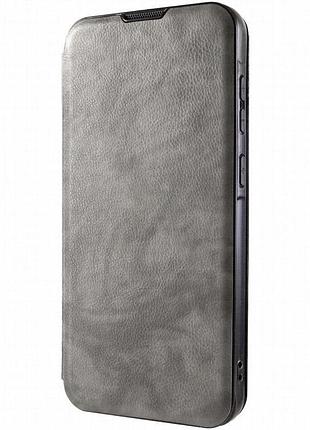 Кожаный чехол-книжка belora для xiaomi redmi 9 gray
