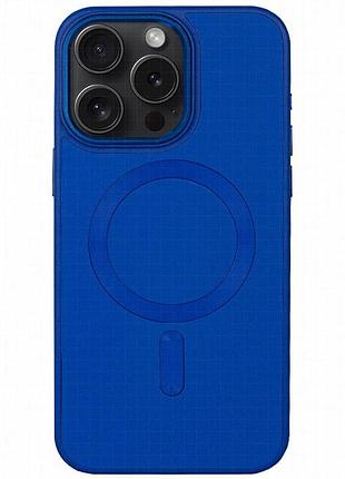 Кожаный чехол bonbon leather metal style with magnetic fit для apple iphone 13 pro max (6.7") синий / indigo