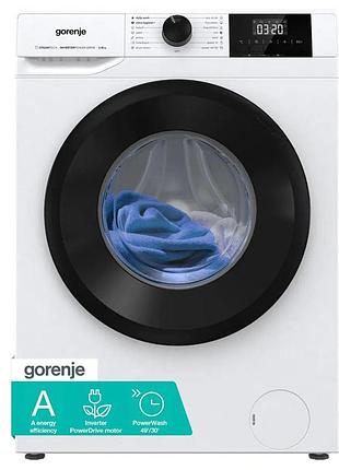 Стиральная машина gorenje фронтальная, 6кг, 1000, a++, 42см, черный люк, дисплей, пар, инвертор, белый