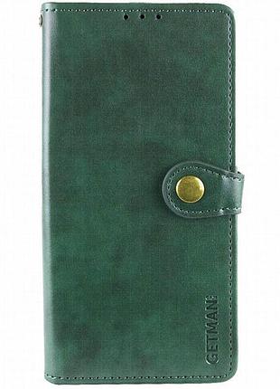 Кожаный чехол-книжка getman gallant (pu) для xiaomi redmi note 15 4g/5g (eu) зеленый