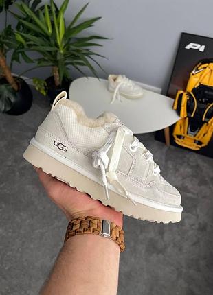 Женские бежевые ботинки ugg lo lowmel sneaker jasmine fur х угг бутс 38