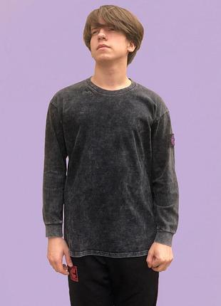 Свитшот stone island черно серый