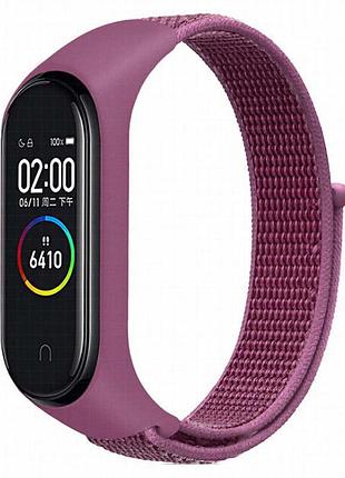 Ремешок nylon new для xiaomi mi band 3/4/5/6/7 purple