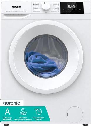 Стиральная машина gorenje фронтальная, 6кг, 1000, a++, 42см, дисплей, пар, инвертор, белый