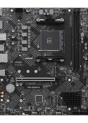 Материнcька плата msi pro b550m-b sam4 b550 2xddr4 hdmi dp matx