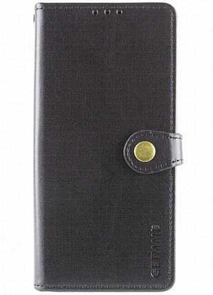 Кожаный чехол-книжка getman gallant (pu) для samsung galaxy m35 5g черный