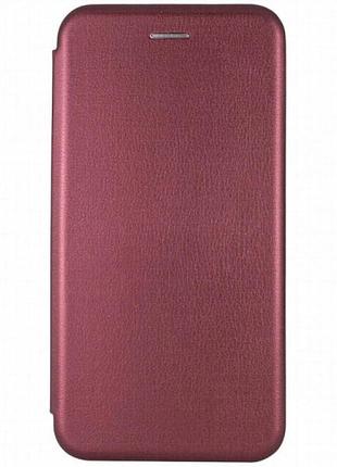 Кожаный чехол-книжка classy для xiaomi redmi 8a бордовый