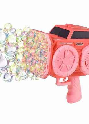 Пистолет с мыльными пузырями sht kb1294 car на 139 отверстий + 2xbottle 60ml pink