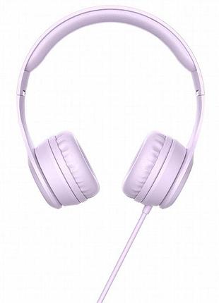 Накладные наушники hoco w21 (3.5mm/1.2m) фиолетовый