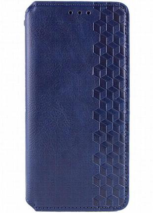 Кожаный чехол-книжка getman cubic (pu) для xiaomi redmi note 15 4g/5g (eu) синий