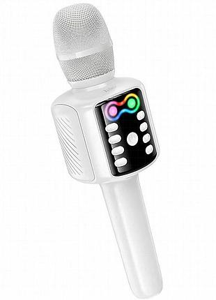 Караоке микрофон-колонка hoco l24 shine white