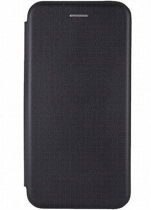 Кожаный чехол-книжка classy для motorola moto g17 черный