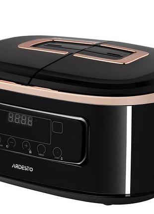 Мультиварка ardesto на 2 чаши dmc-ss1812b, 900вт, чаша-2х1.5л, электричество. управление, пластик, черный