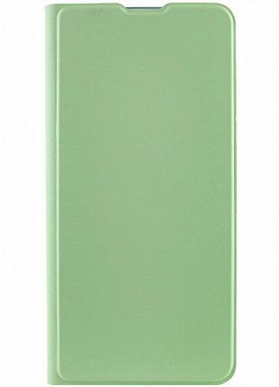 Кожаный чехол-книжка getman elegant (pu) для motorola moto e40 мятный