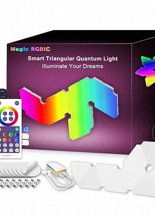 Настенный светильник smart triangular quantum light sal-012b bluetooth usb interface with app 10pcs white
