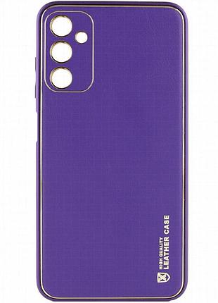 Кожаный чехол xshield для samsung galaxy a14 4g/5g фиолетовый / ultra violet