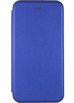 Кожаный чехол-книжка classy для motorola moto e13 синий