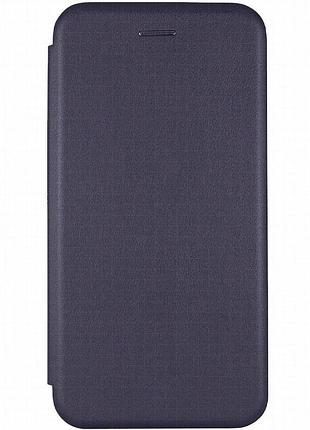 Кожаный чехол-книжка classy для motorola moto g57 power темно-синий