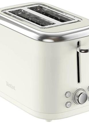 Тостер tefal collection 850вт, розморожування, пластик, бежевий