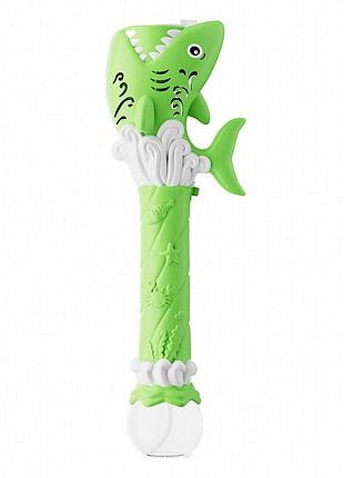 Пистолет с мыльными пузырями h038 shark + bottle 50ml green