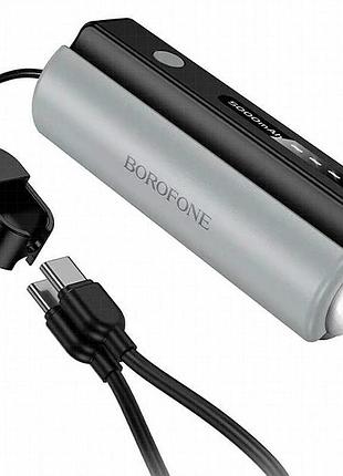 Портативное зу power bank borofone bj87 star 18.5w flashlight with cable 5000 mah black / gray