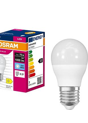 Лампа osram led value classic p e27 7вт 4000k 1055лм