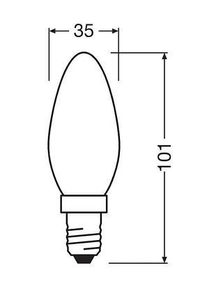 Лампа osram led e14 7вт 4000к 1055лм в75 value 4