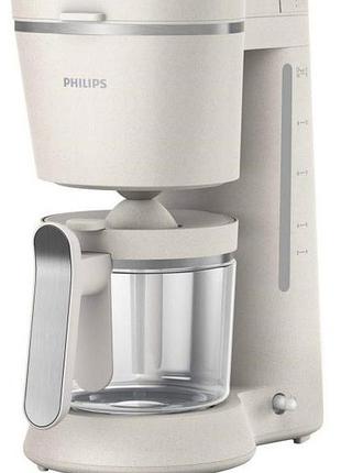 Кофеварка philips капельная series 5000, 1.2л, молотая, белый