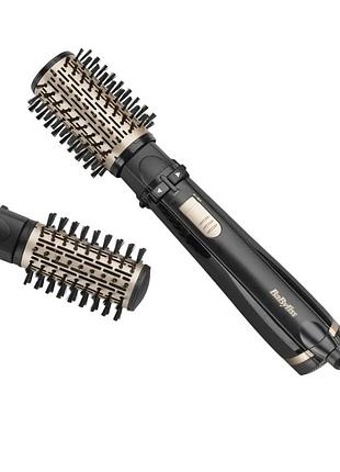 Фен-щітка babyliss big hair dual 1000, 1000вт, 2 режими, хол. обдув, оберт. насадок, 2 насадки, чорний
