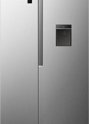 Холодильник sbs gorenje, 179х62х91см, 2 двери, 344(197)л, а+, nf+, инв., зона св-ти, диспенсер, зов. диспл, нерж