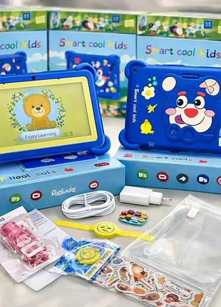 Планшет smart cool kids c12 для детей, 8 гб озу, 256 гб пзу, android, 7 дюймов синий