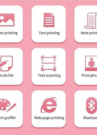 Портативний міні-принтер bluetooth mini printer d7 4