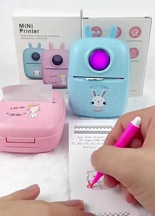 Портативний міні-принтер bluetooth mini printer d7 8