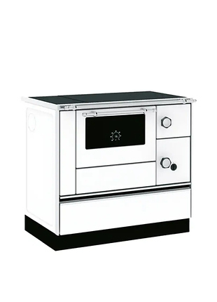 Піч-кухня alfa-plam alfa 90 hf/ альфа 90 хф 6,5 квт 146 кг 900х600х850мм з конфоркою +духовка лівобічна