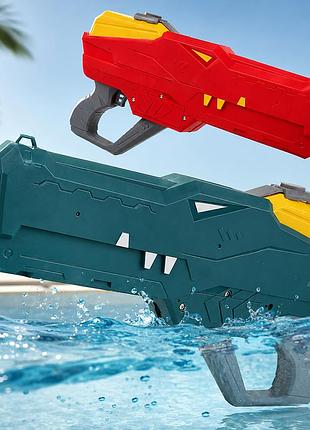 Водяний пістолет крокодил дитячий water gun 550мл / бластер акумуляторний водний автомат з автоматичним набором води