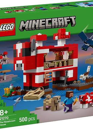 Конструктор lego minecraft грибний будинок