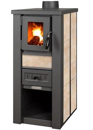 Піч сталева pro-termo lava ceramic 6,0 квт. (56кг./димохід 120мм./350x440x780мм./кераміка колір beige/bez)