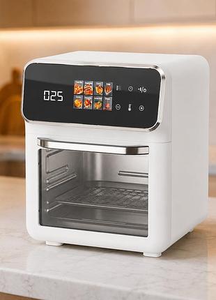 Біла електрична мультипіч top kitchen tk-00244 12л / аерогриль з сенсорним керуванням 2400 вт 10 програм