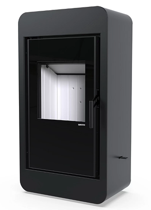 Печь-камин defro home pico black стальная (дверца металл+стекло, топкая керамика) 6квт вес 130кг ш550г325в1000мм