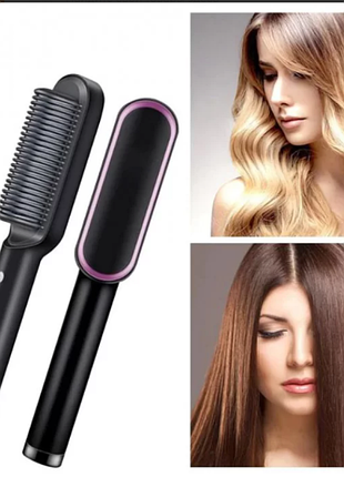 Щетка для укладки волос, выпрямитель hair straightener hqt- )