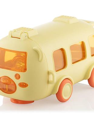 Бутылка для воды ardesto bear bus 500мл, пластик, желтый