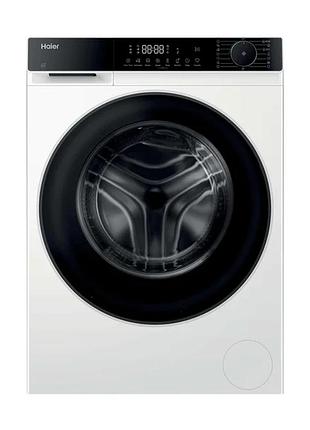 Стиральная машина haier фронтальная, 10кг, 1400, a, 52см, дисплей, пара, инвертор, люк черный, белый