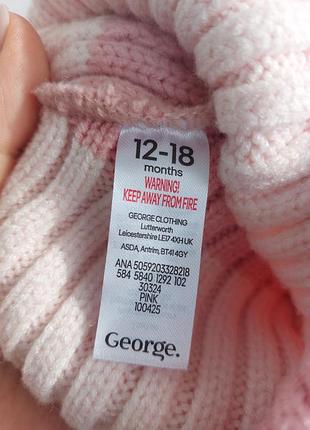Теплая шапочка george для девочки 12-18м 3