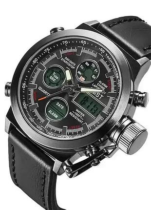 Наручные мужские часы amst watch / армейские мужские часы с подстветкой влагостойкие