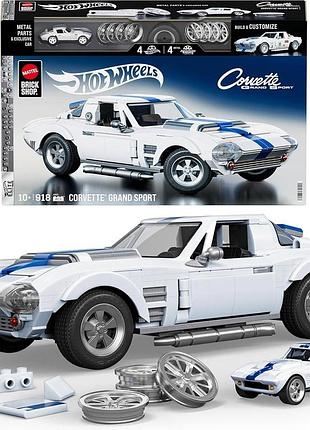 Машинка-конструктор corvette grand sport elite mattel brick shop (jgr31)